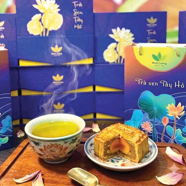 trà sen Minh Cường, quà trung thu độc đáo